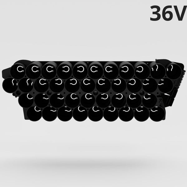 Our innovative flame-retardant cell holder with weldless contact technology ensures robust and safe e-bike battery assembly.