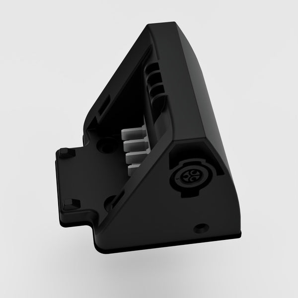 Universal bottom support for e-bike battery with discharge/charge connectors, PCB integration, and waterproof design.